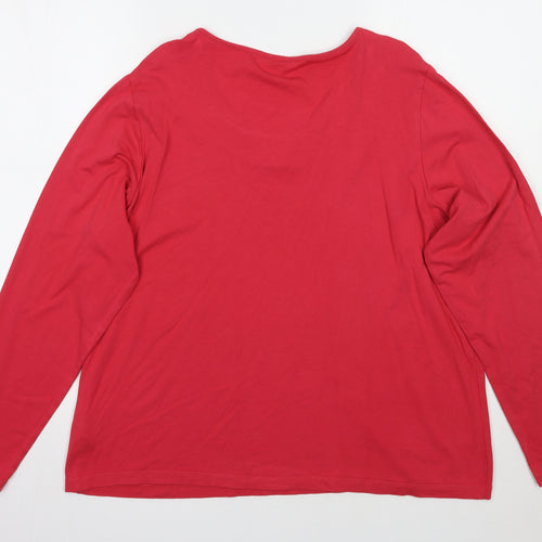 Marks and Spencer Womens Red   Basic T-Shirt Size 20