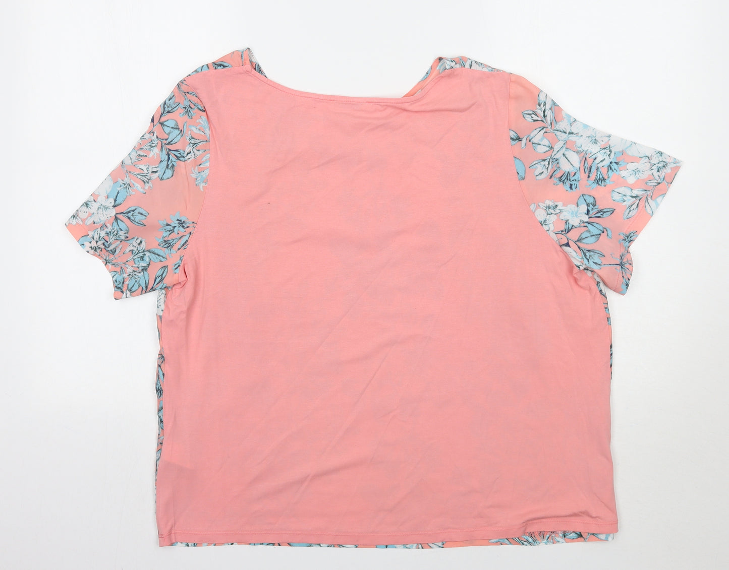 Marks and Spencer Womens Pink Floral  Basic Blouse Size 18