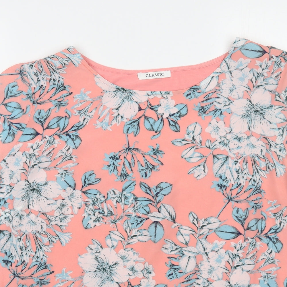 Marks and Spencer Womens Pink Floral  Basic Blouse Size 18