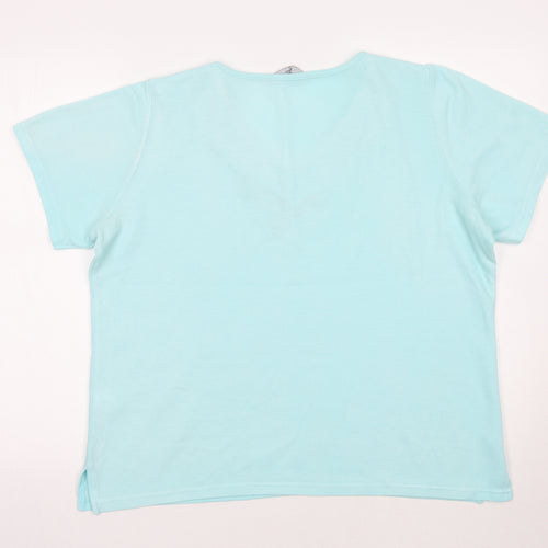 BM Womens Green Floral  Basic T-Shirt Size M