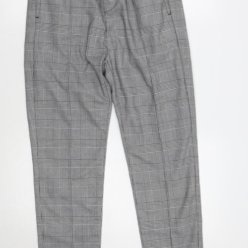B33  Mens Grey Check  Trousers  Size 32 L29 in