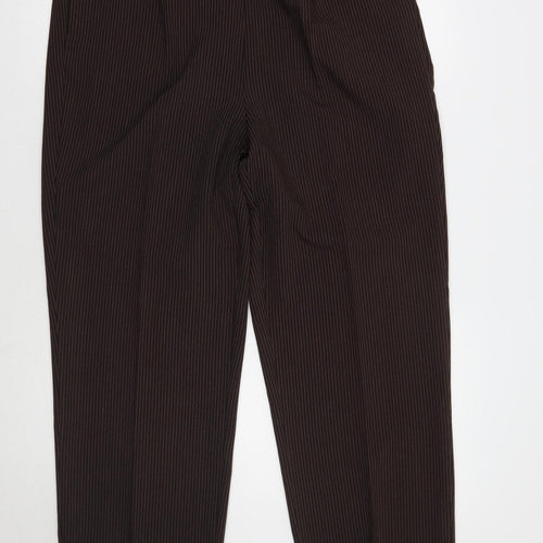 BM Womens Brown Striped  Trousers  Size 16 L30 in