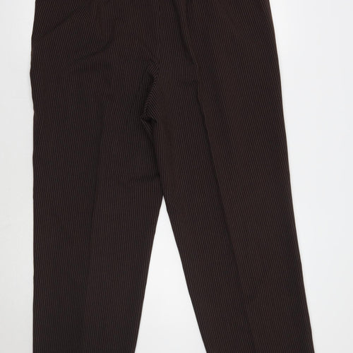 BM Womens Brown Striped  Trousers  Size 16 L30 in