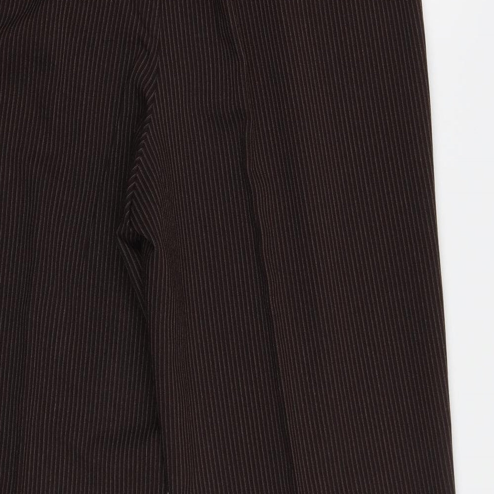 BM Womens Brown Striped  Trousers  Size 16 L30 in