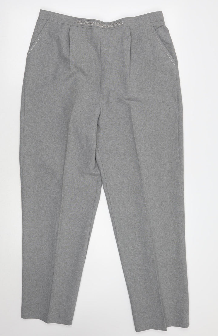 BM Womens Grey Trousers Size 16 L28 in