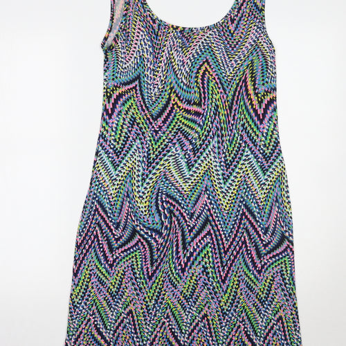 FAS Womens Multicoloured Geometric  A-Line  Size S