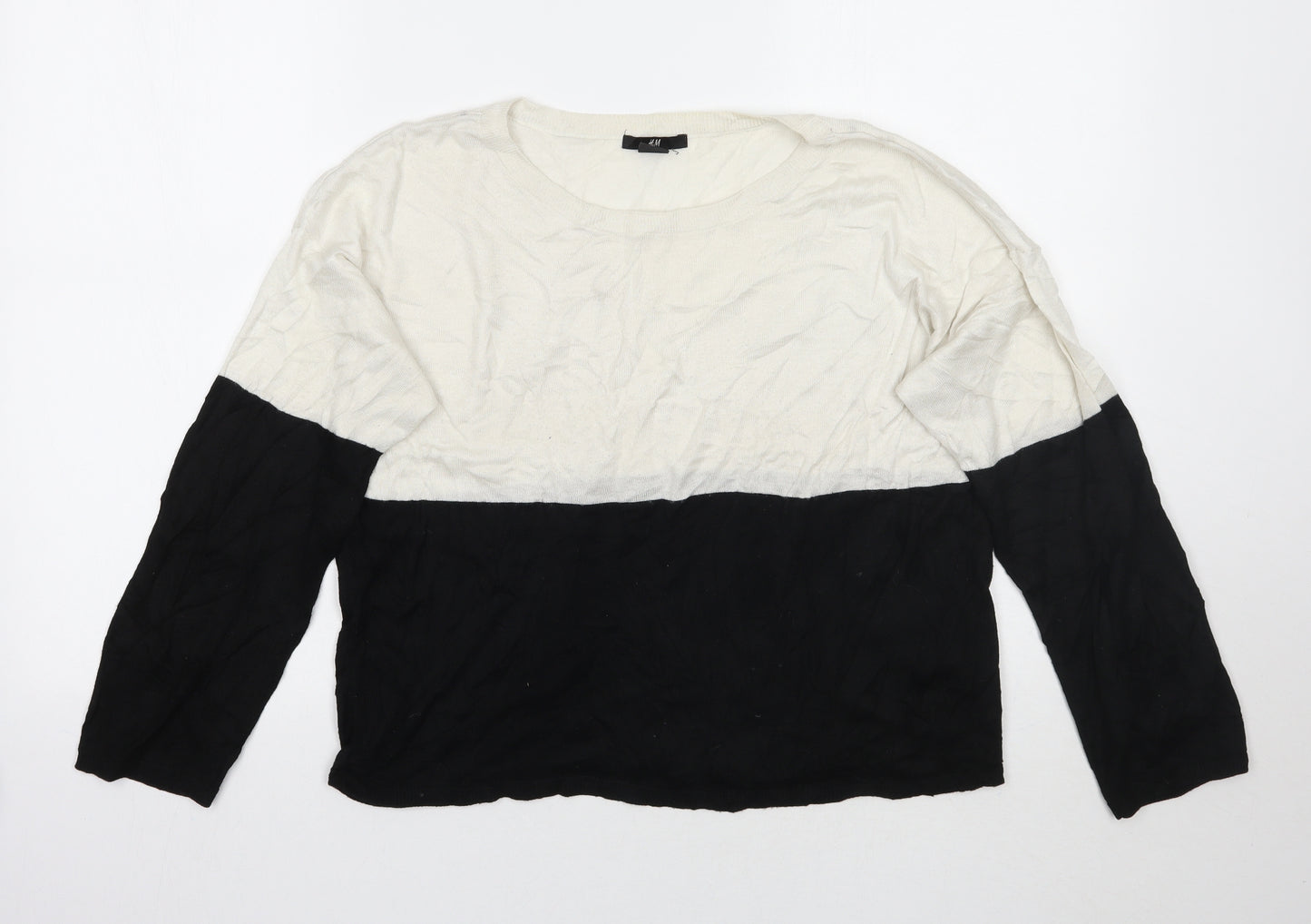 H&M Womens White   Pullover Jumper Size S