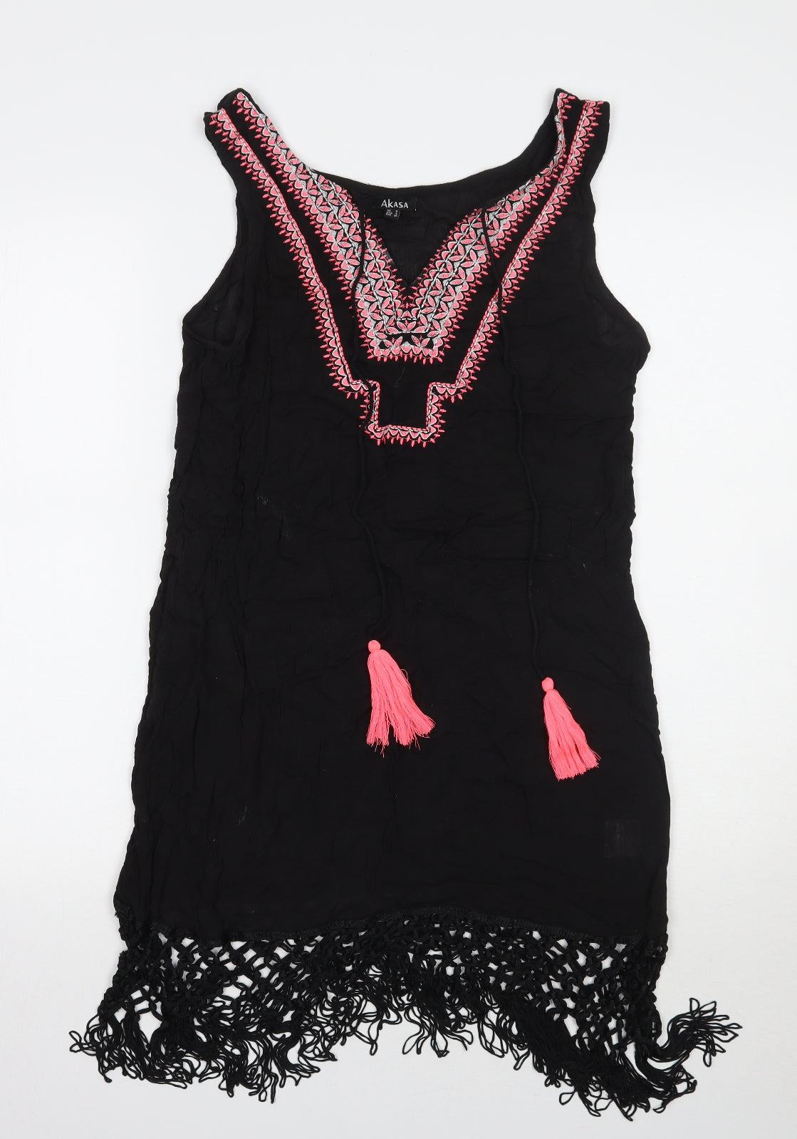 Akasa Womens Black   A-Line  Size 8