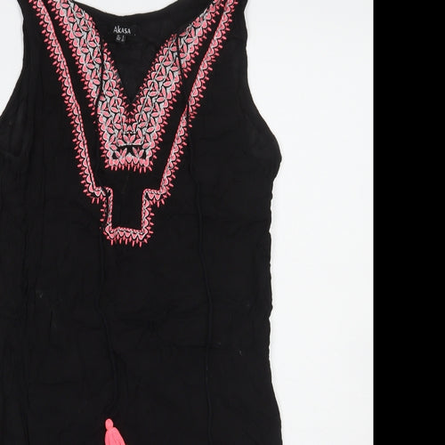 Akasa Womens Black   A-Line  Size 8