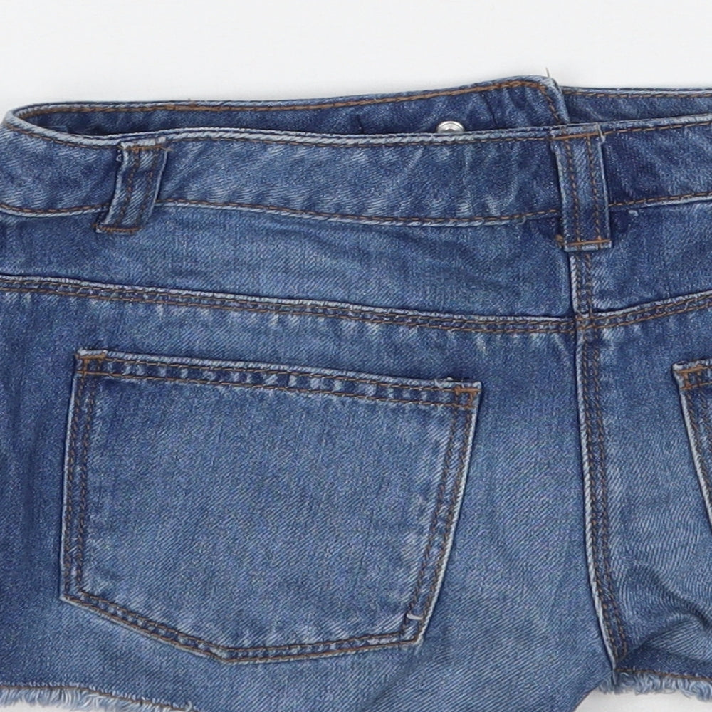 NEXT Girls Blue  Ramie Hot Pants Shorts Size 9 Years
