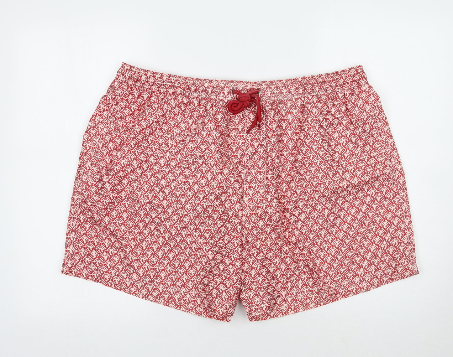 NEXT Mens Red Geometric  Bermuda Shorts Size 2XL
