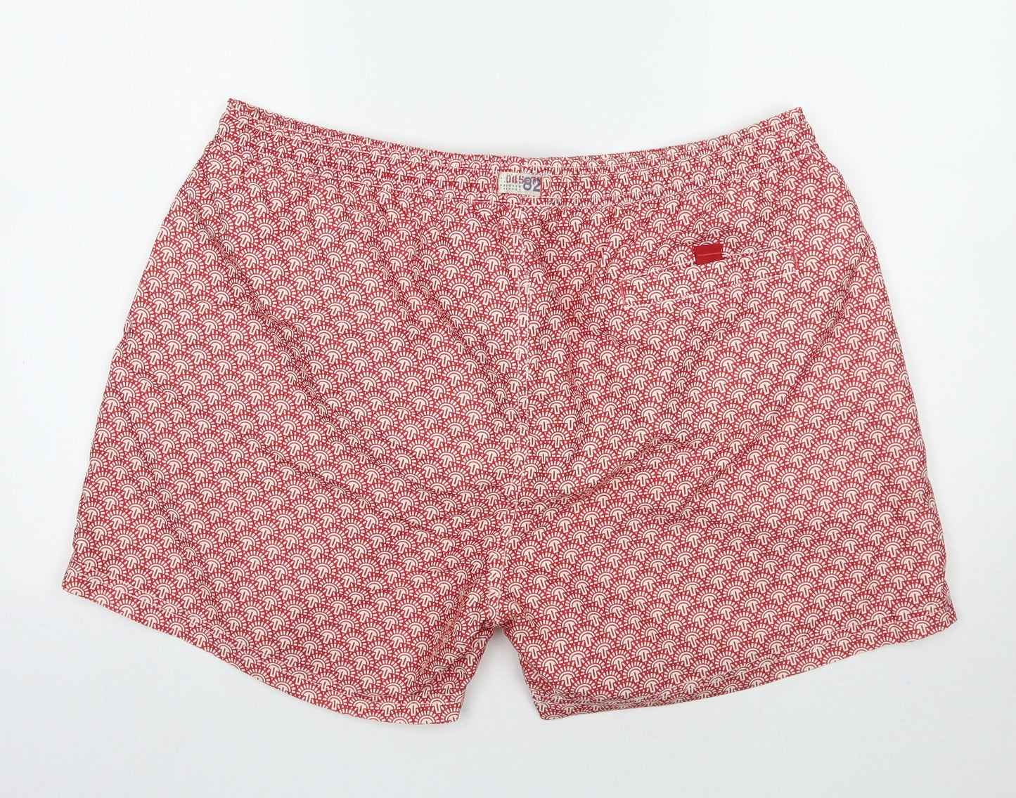 NEXT Mens Red Geometric  Bermuda Shorts Size 2XL