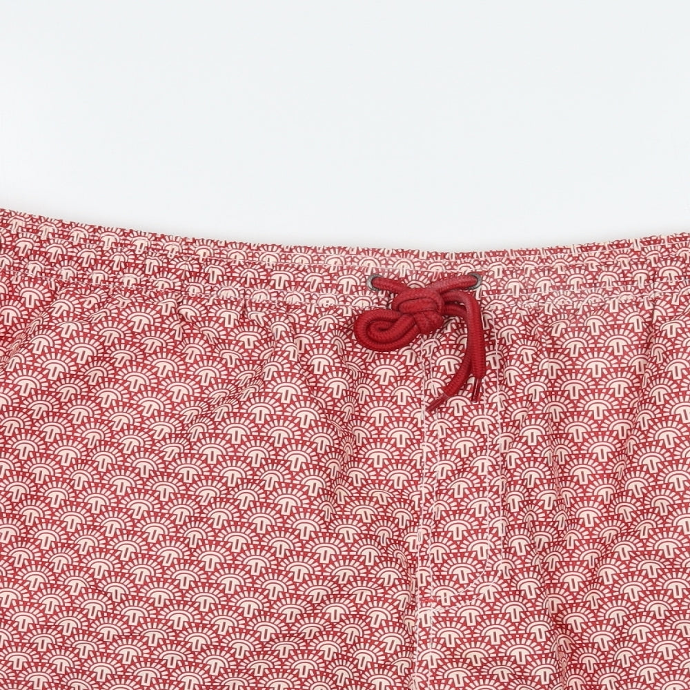 NEXT Mens Red Geometric  Bermuda Shorts Size 2XL