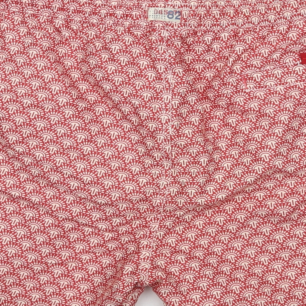 NEXT Mens Red Geometric  Bermuda Shorts Size 2XL