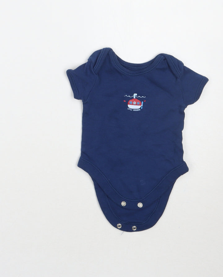 George Baby Blue Babygrow One-Piece Size Newborn