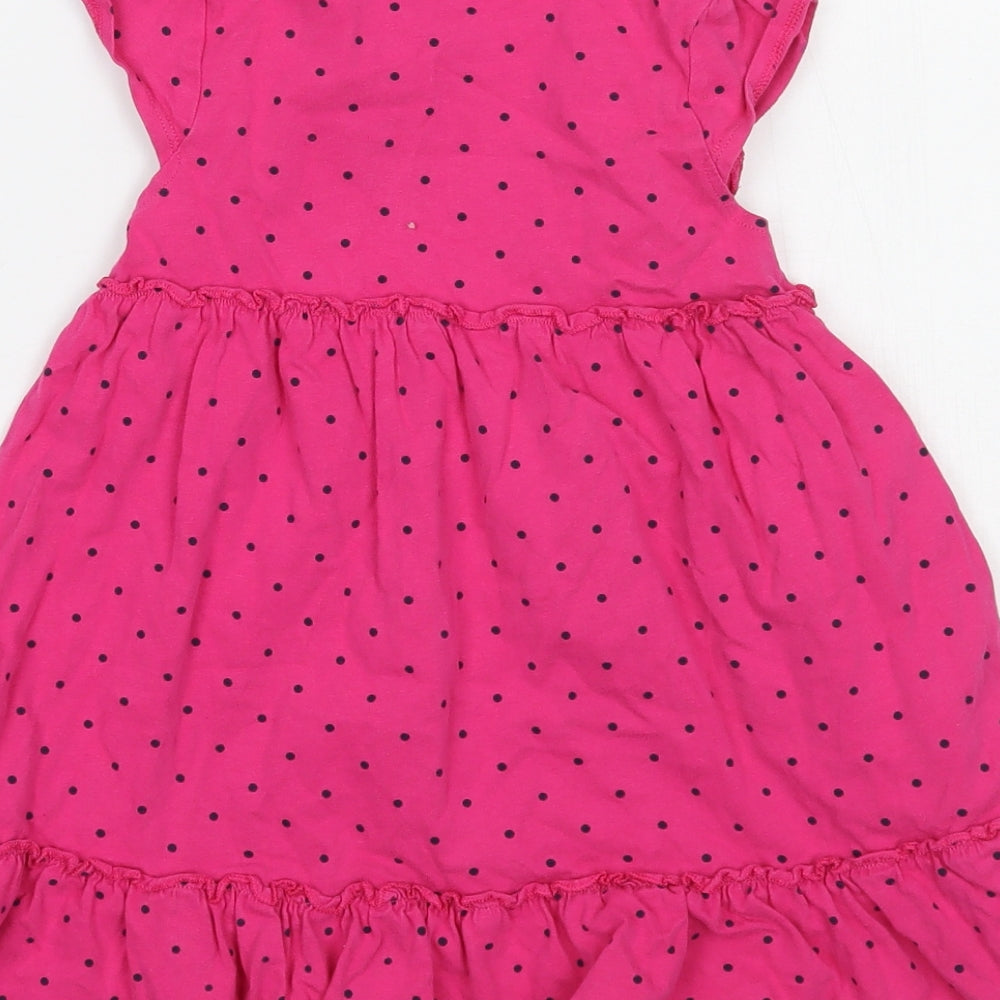 Topolino Girls Pink Polka Dot  A-Line  Size 4-5 Years
