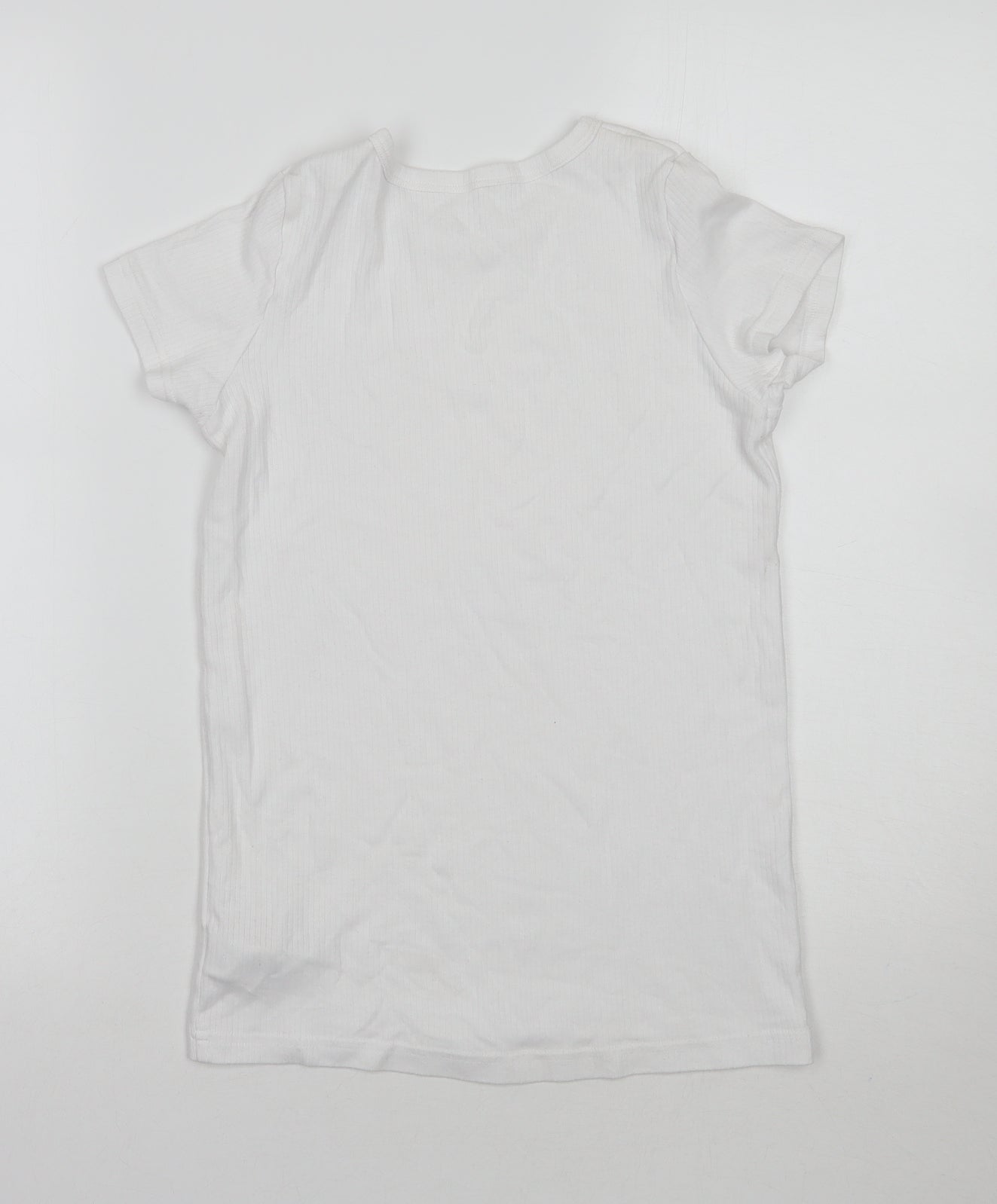 Primark Girls White   Basic T-Shirt Size 12 Years