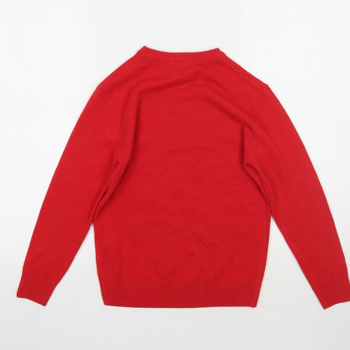 H&M Boys Red   Pullover Jumper Size 9 Years  - Christmas