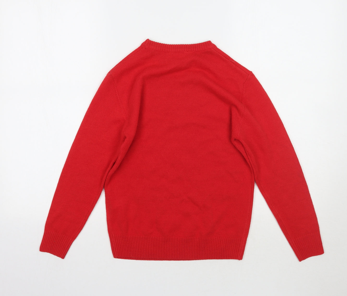 H&M Boys Red   Pullover Jumper Size 9 Years  - Christmas