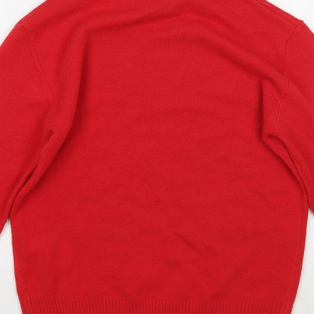 H&M Boys Red   Pullover Jumper Size 9 Years  - Christmas