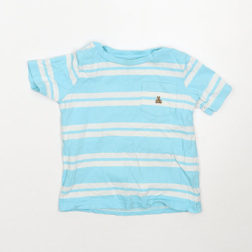 Gap Boys Blue Striped  Basic T-Shirt Size 2 Years