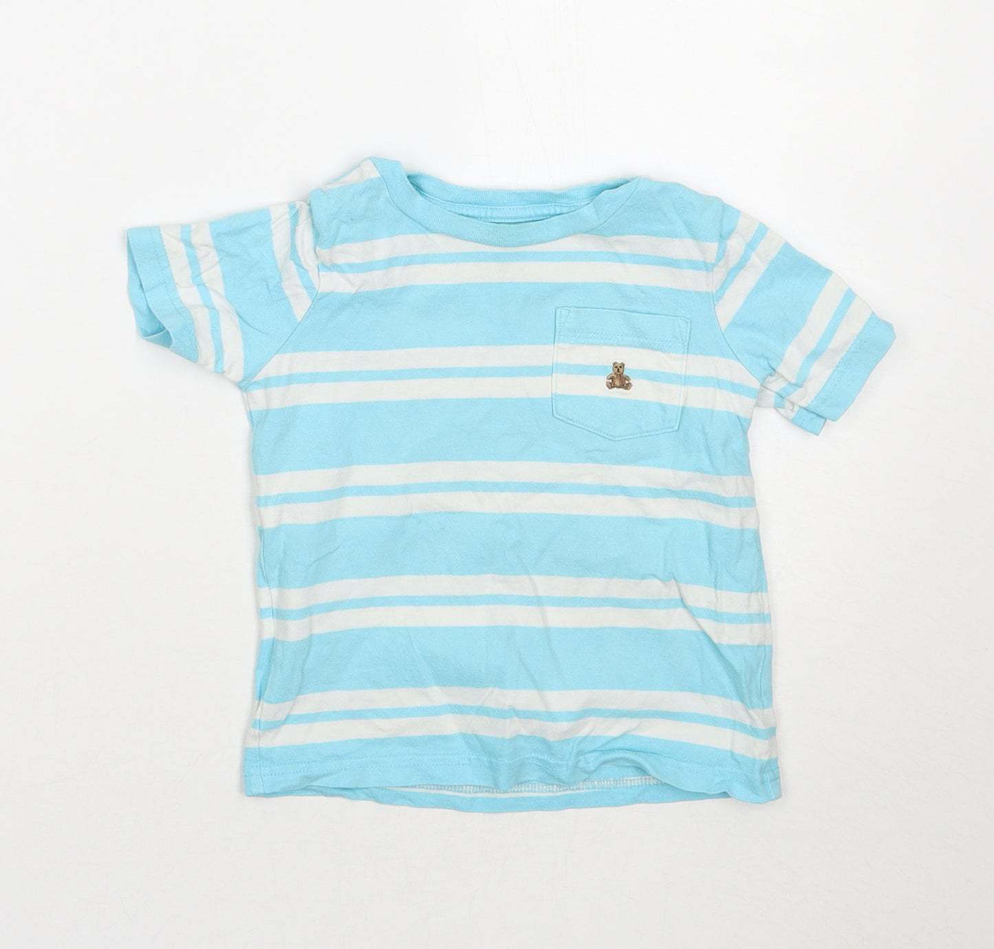 Gap Boys Blue Striped  Basic T-Shirt Size 2 Years