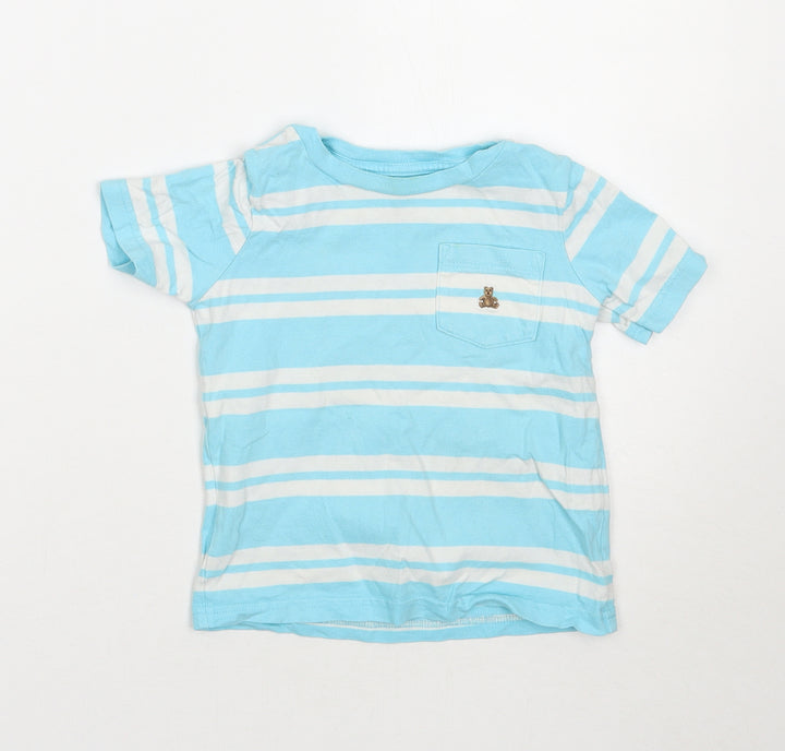 Gap Boys Blue Striped  Basic T-Shirt Size 2 Years