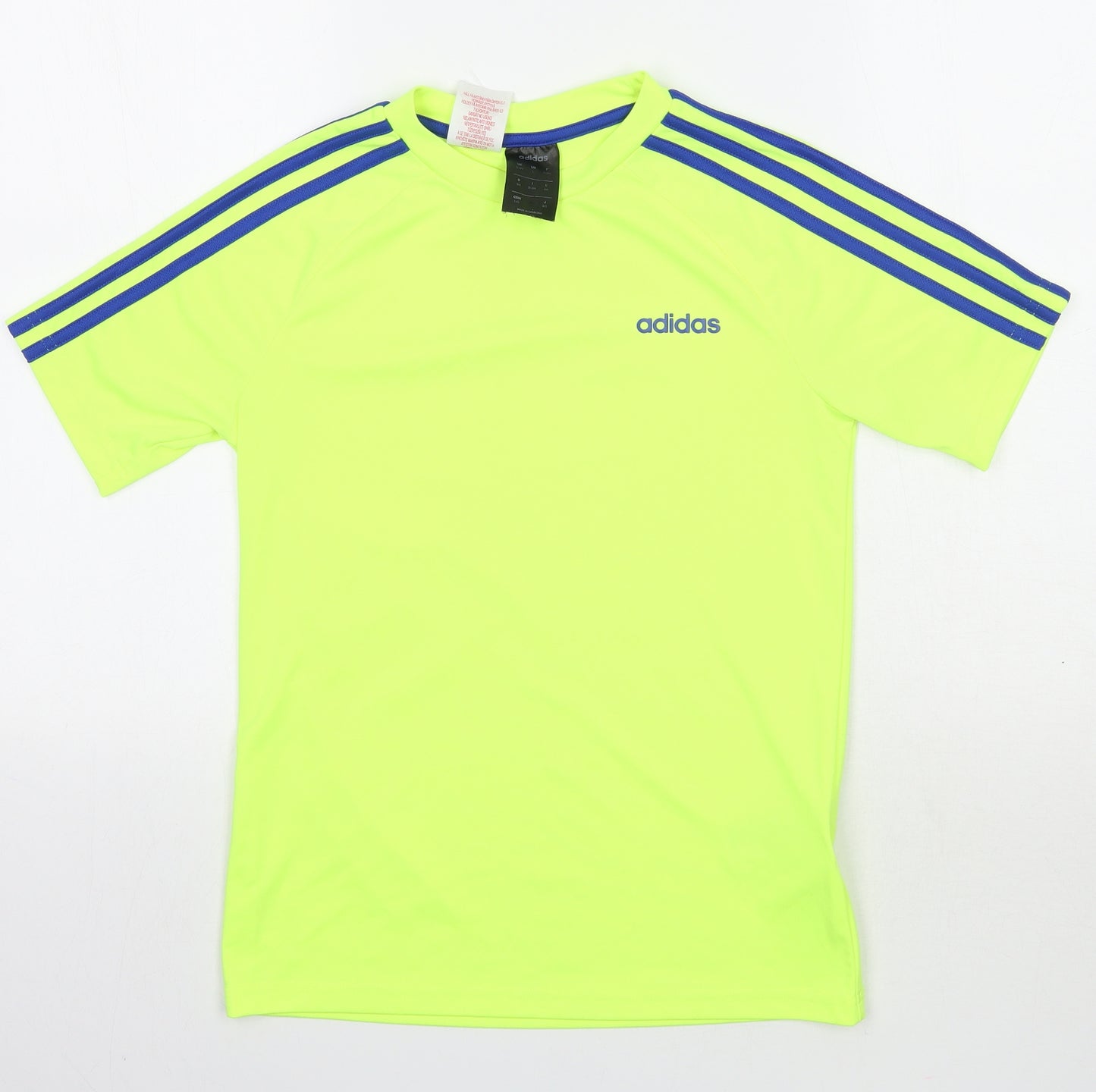 adidas Boys Green   Basic T-Shirt Size 13 Years