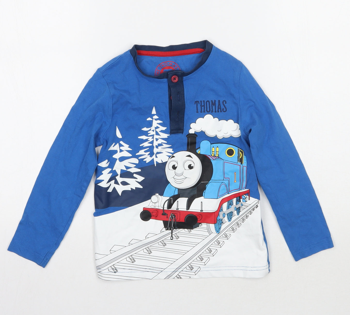 Marks and Spencer Boys Blue  Rayon Basic T-Shirt Size 5 Years  - Thomas the tank engine