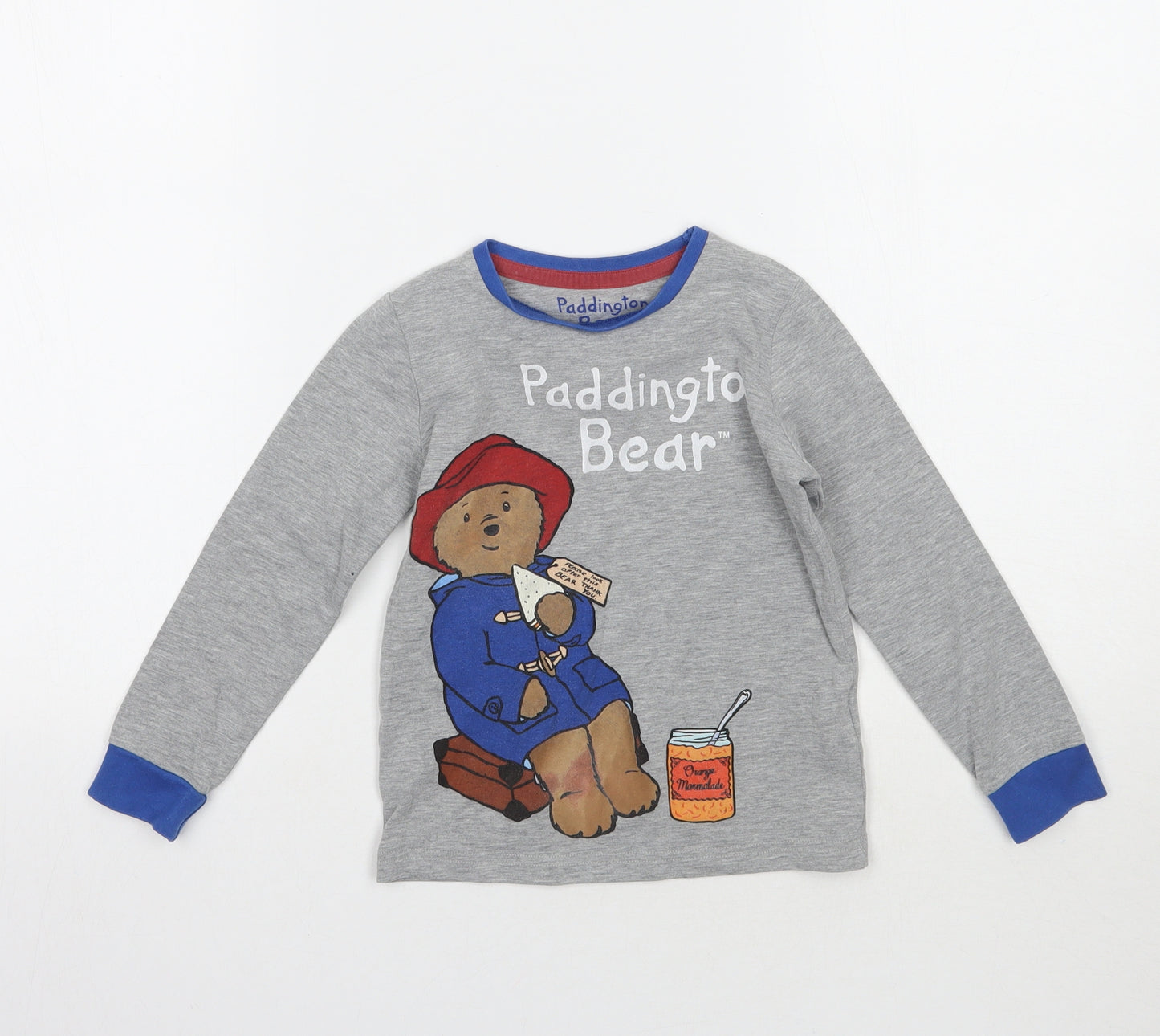 Marks and Spencer Boys Grey   Basic T-Shirt Size 4-5 Years  - Paddington bear