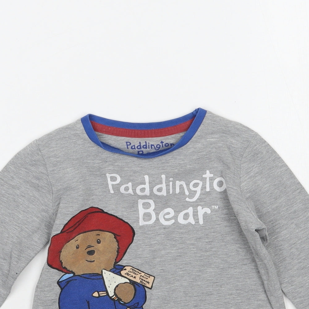 Marks and Spencer Boys Grey   Basic T-Shirt Size 4-5 Years  - Paddington bear