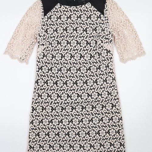 Coast Womens Black Floral  A-Line  Size 12