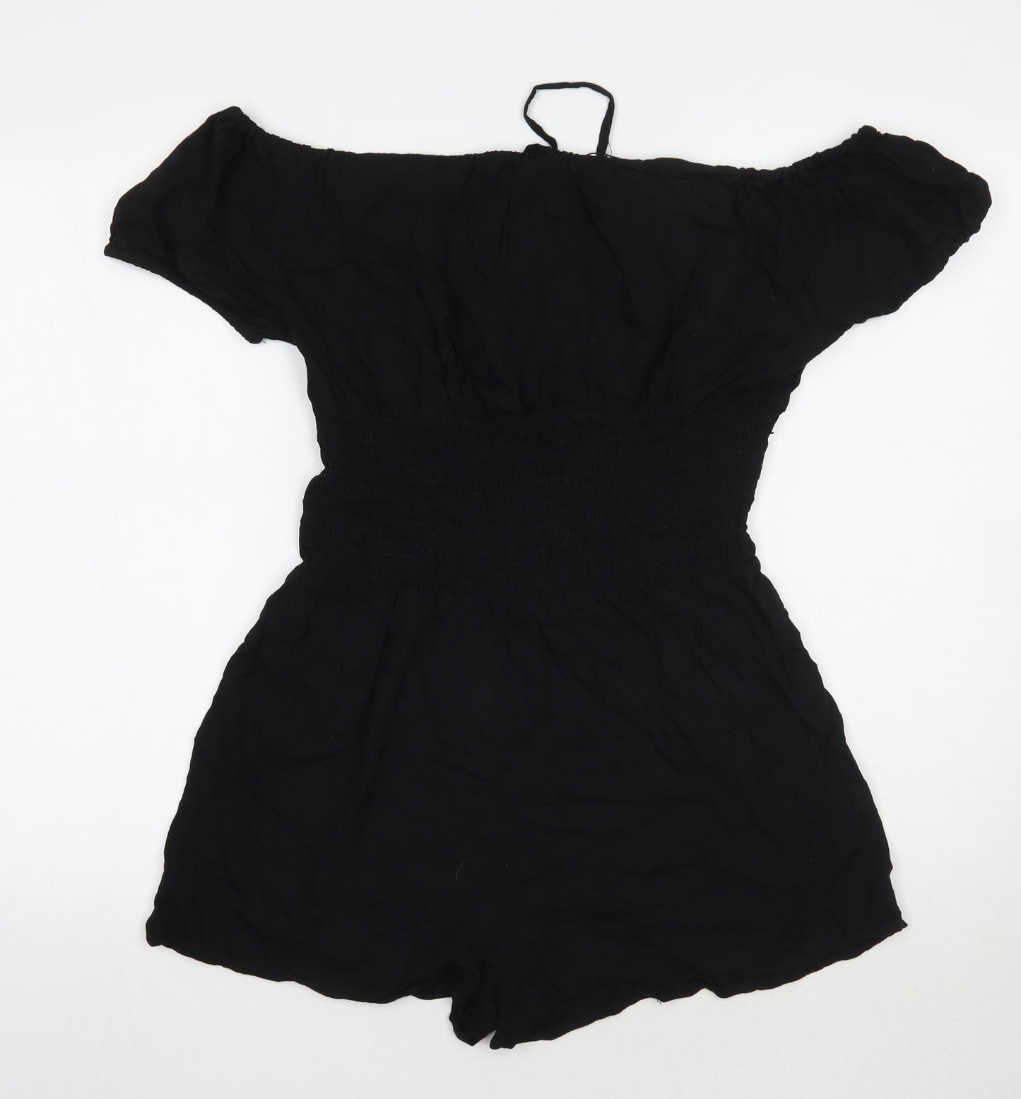 Boohoo Womens Black   Playsuit One-Piece Size 12