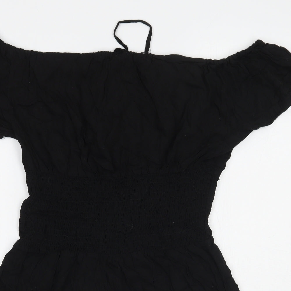 Boohoo Womens Black   Playsuit One-Piece Size 12
