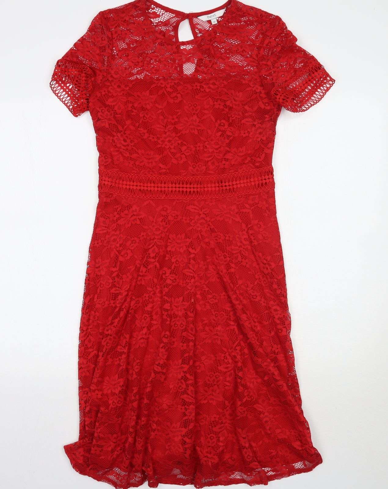 NEXT Womens Red Floral  A-Line  Size 10