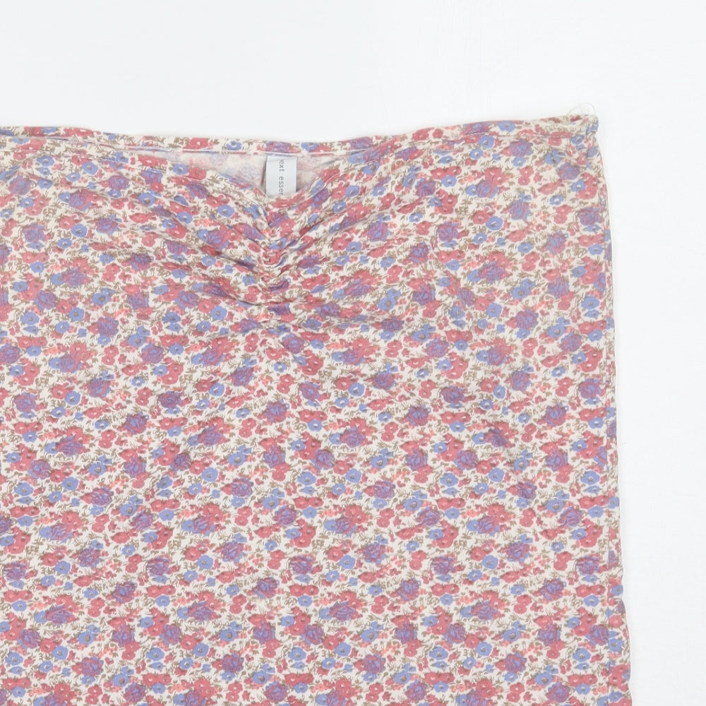 NEXT Womens White Floral  Basic Tank Size 16