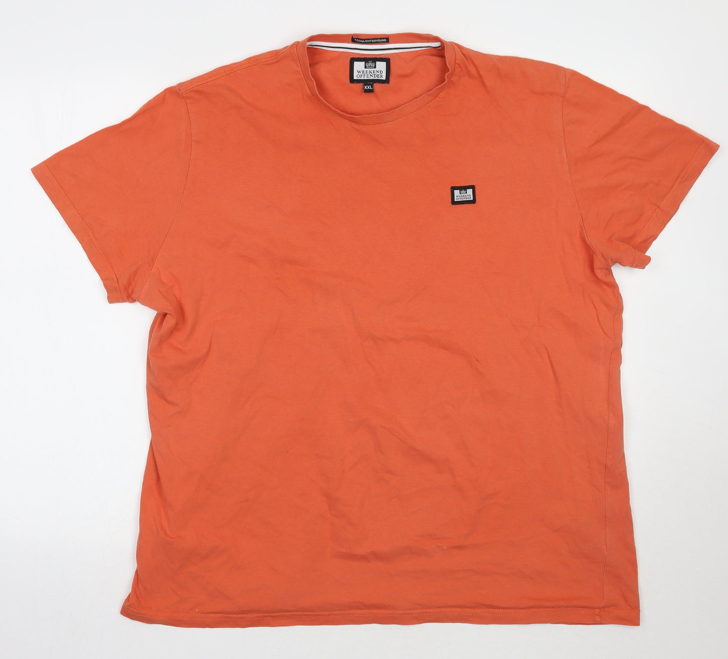 Weekend Offender Mens Orange    T-Shirt Size 2XL