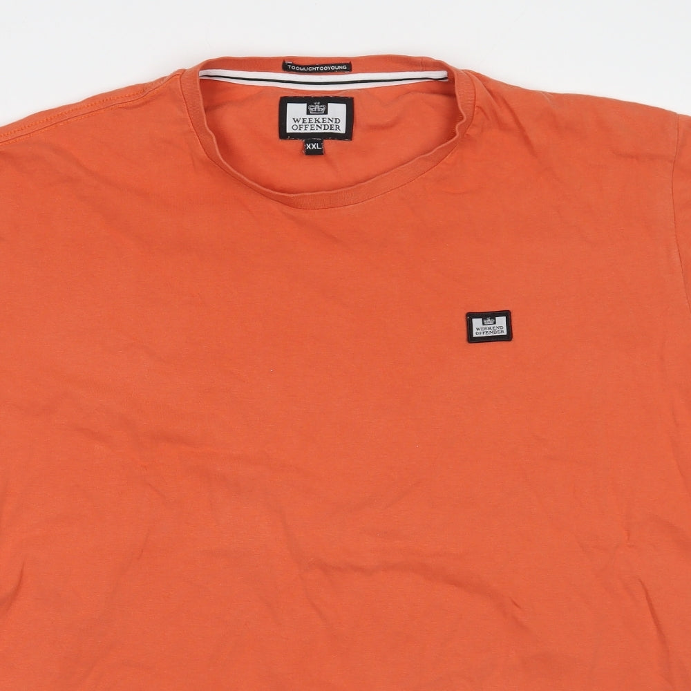 Weekend Offender Mens Orange    T-Shirt Size 2XL