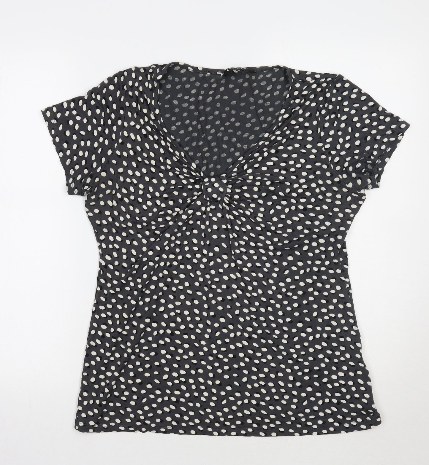 Debenhams Womens Grey Animal Print  Basic T-Shirt Size 18