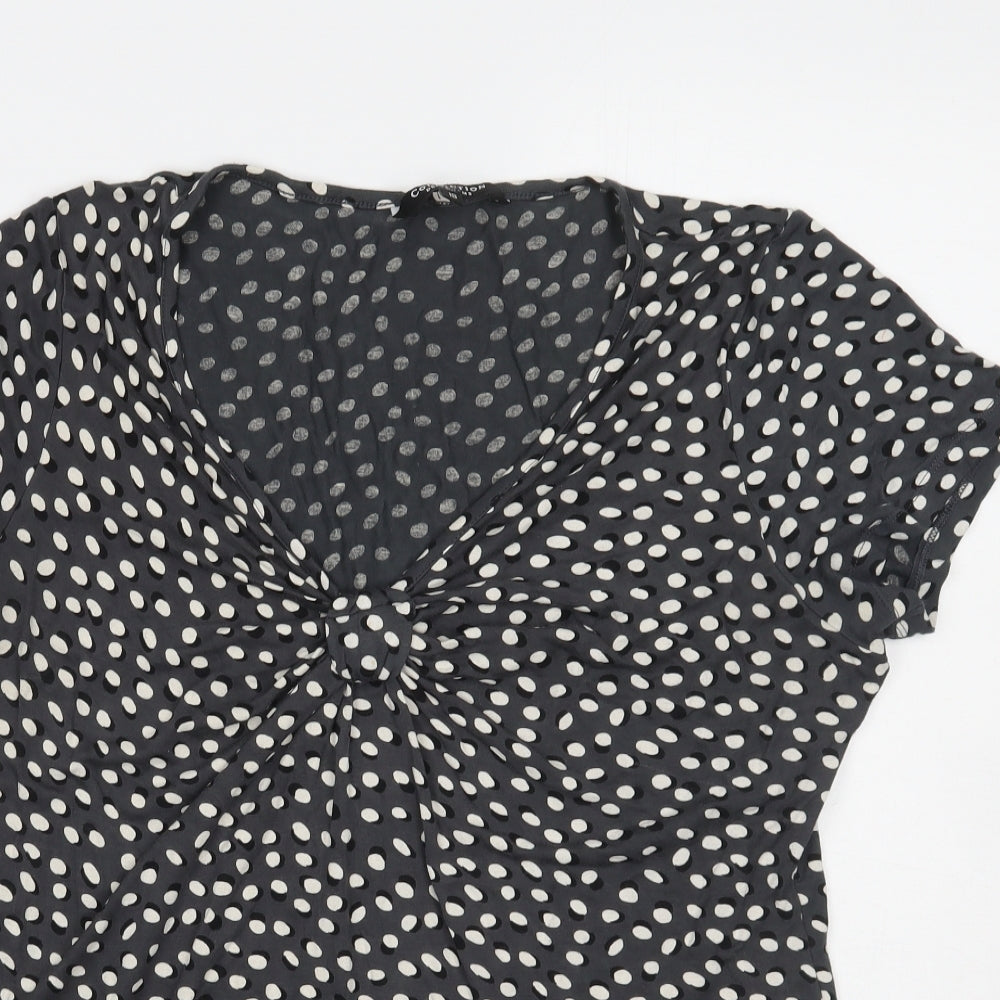 Debenhams Womens Grey Animal Print  Basic T-Shirt Size 18