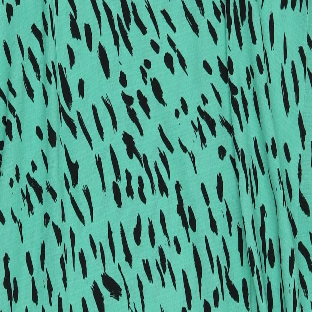 Primark Womens Green Animal Print  A-Line  Size 18