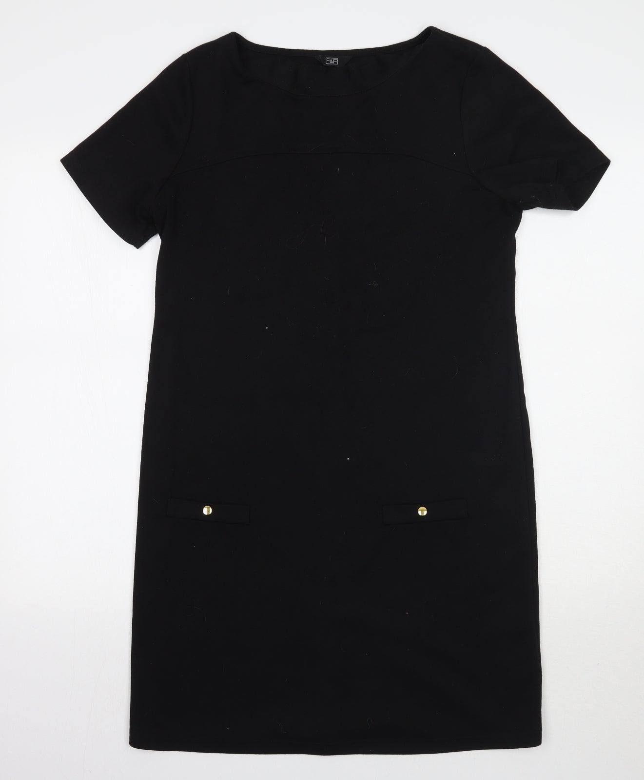 F&F Womens Black  Rayon A-Line  Size 14
