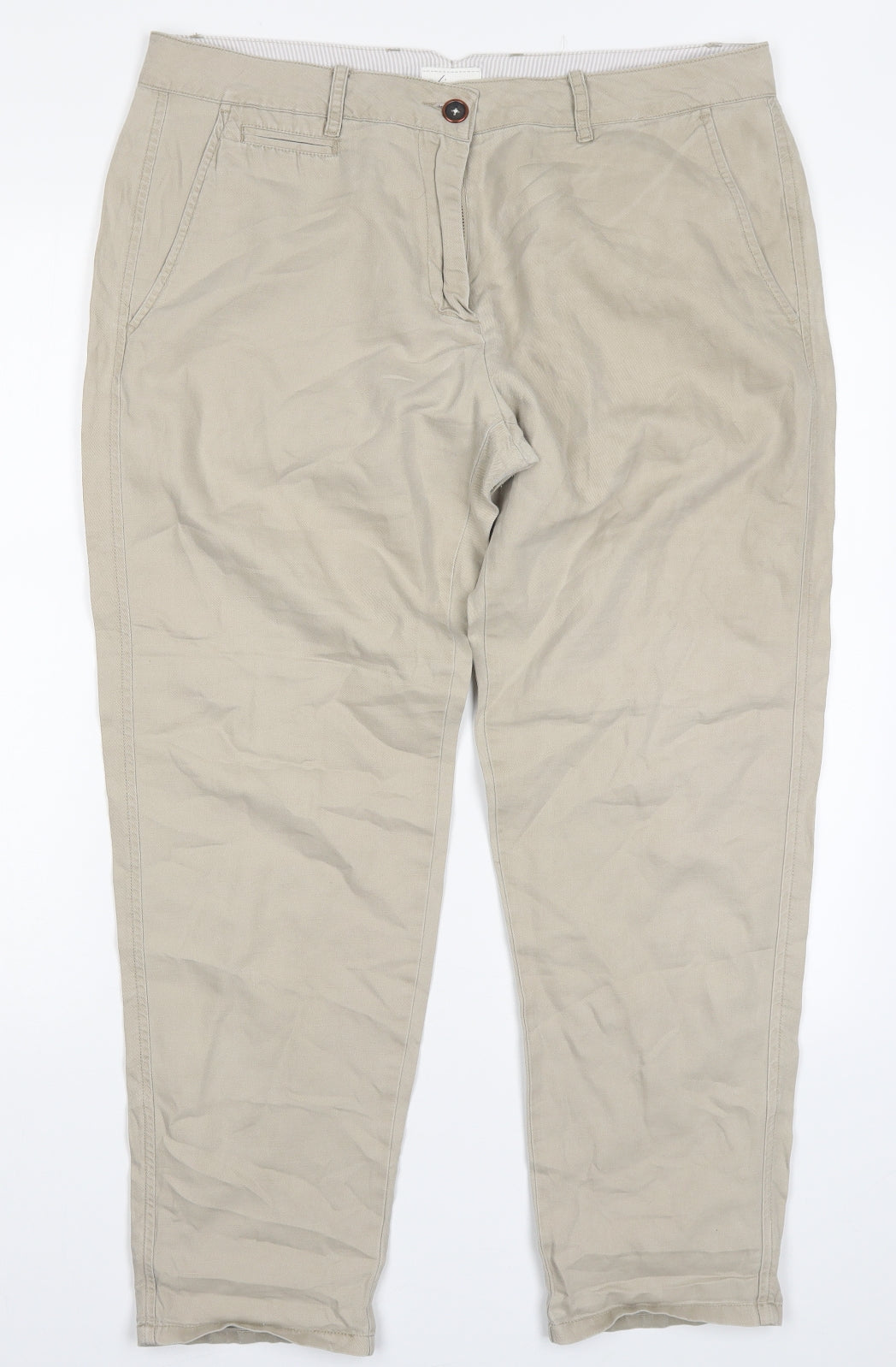 Linea Womens Beige   Trousers  Size 14 L28 in