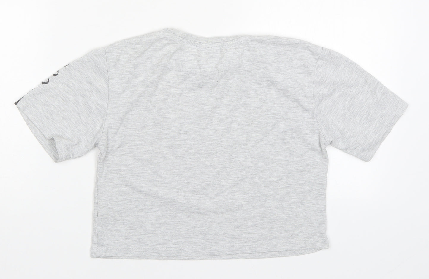 Matalan Girls Grey   Cropped T-Shirt Size 11 Years  - Brooklyn