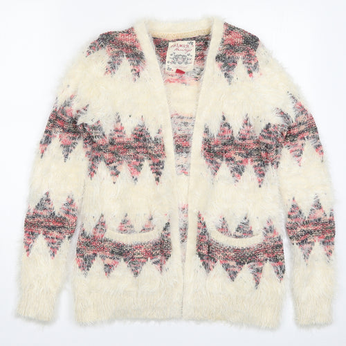Falmer Heritage Womens Multicoloured Fair Isle Knit Cardigan Jumper Size S
