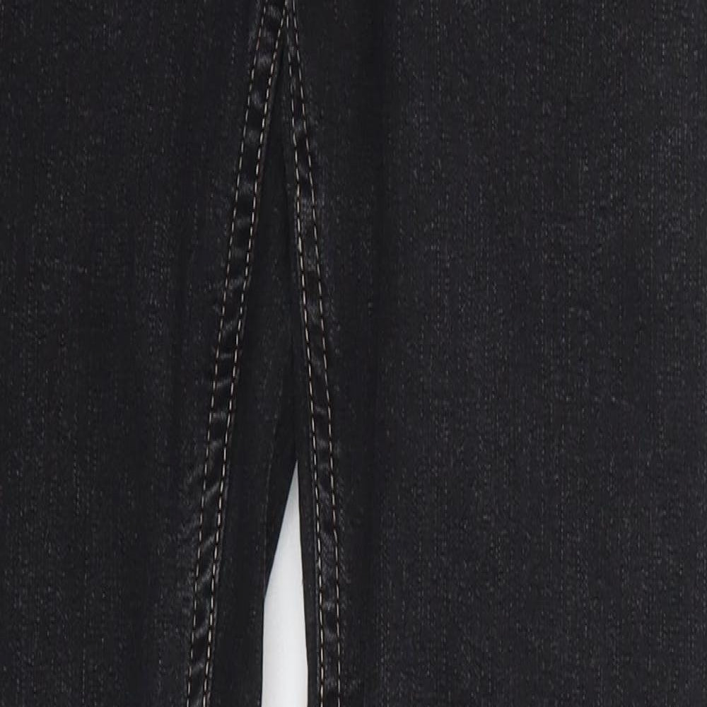 F&F Womens Black  Denim Straight Jeans Size 10 L30 in