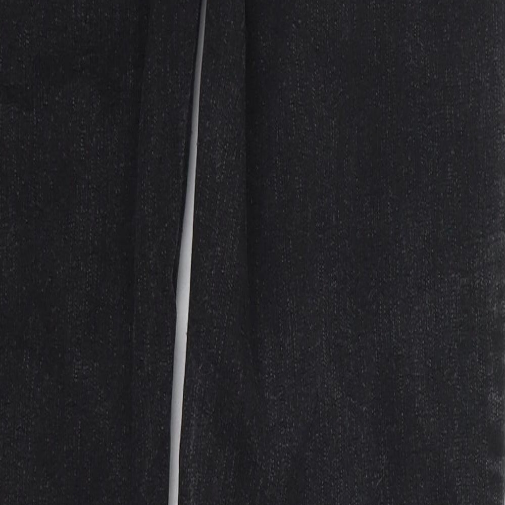 F&F Womens Black  Denim Straight Jeans Size 10 L30 in