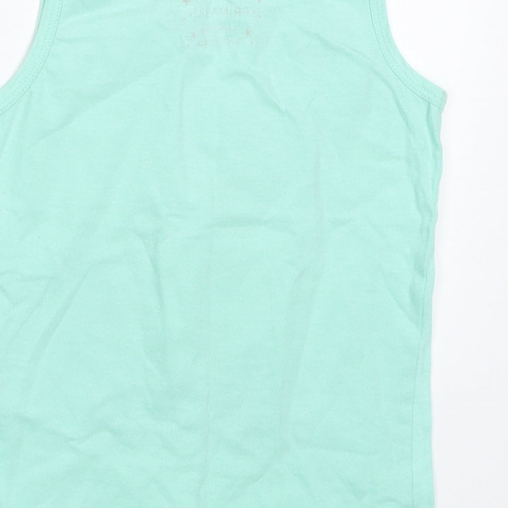 Primark Girls Green   Basic Tank Size 4-5 Years  - Be Magical Like a Unicorn
