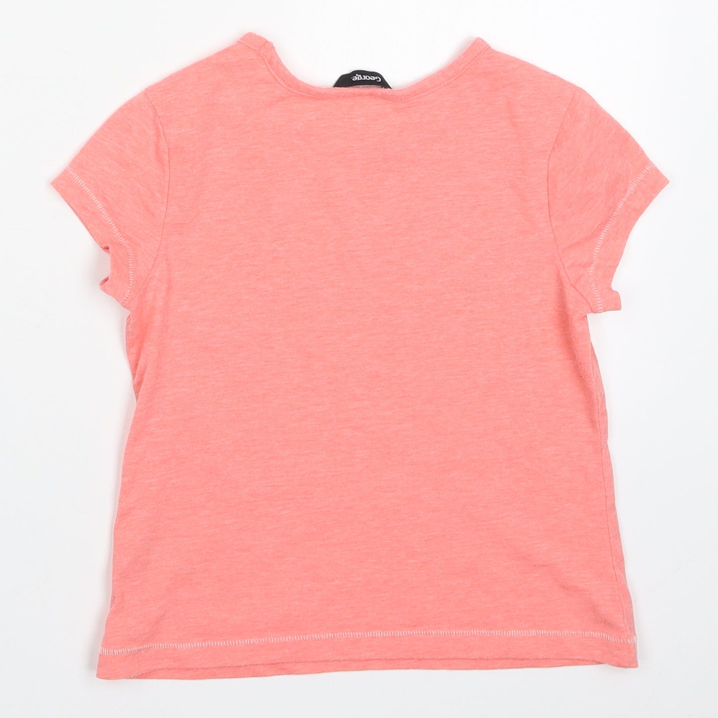 George Girls Pink   Basic T-Shirt Size 7-8 Years  - Beautiful Little Bird