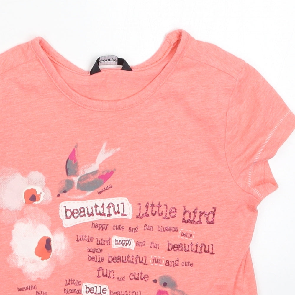 George Girls Pink   Basic T-Shirt Size 7-8 Years  - Beautiful Little Bird